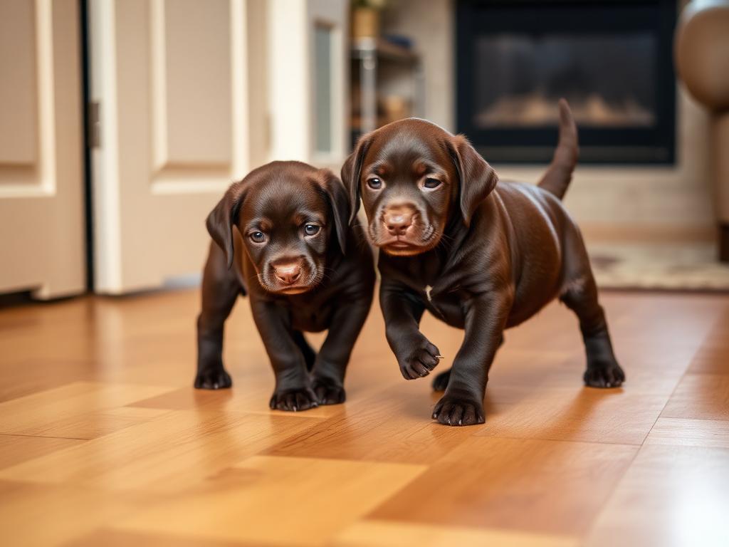 Cliente Lucía M. con su Labrador Chocolate Nala, 1 año